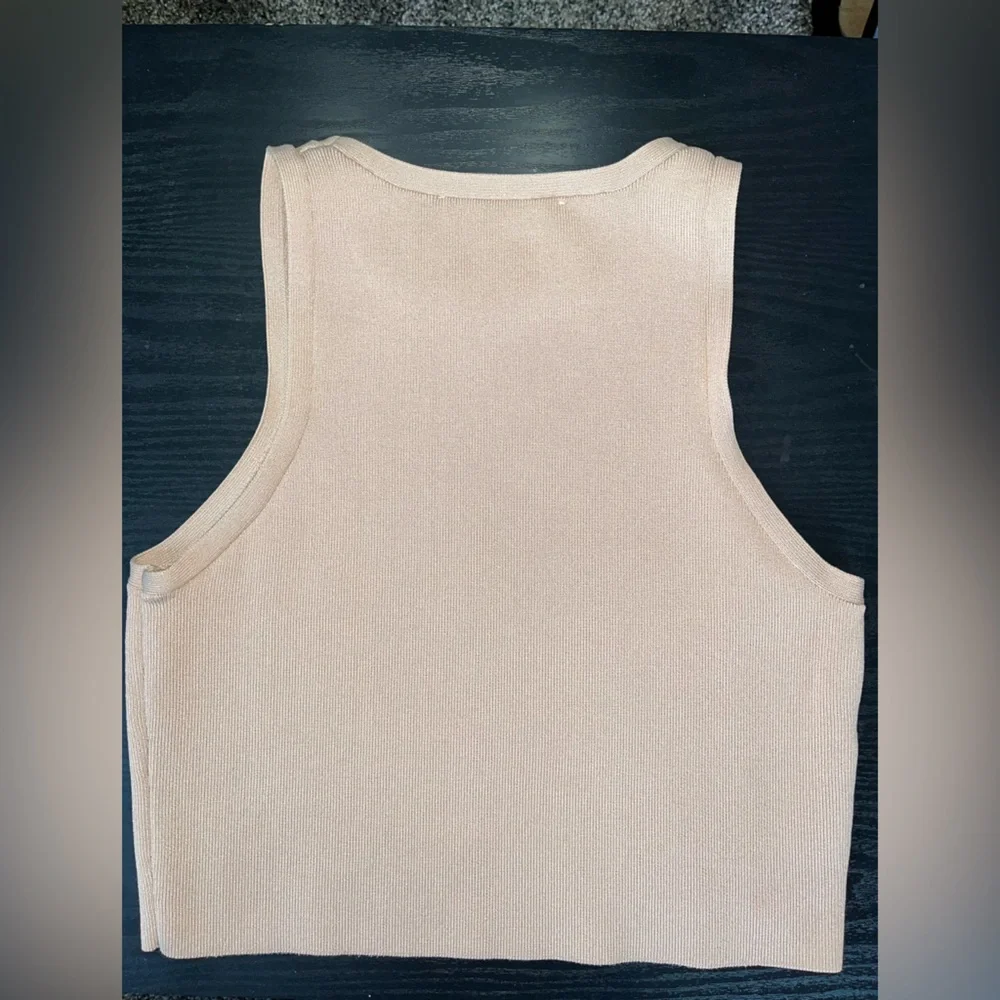Zara Knit Cropped Tank Top Size Medium - Picture 4 of 5
